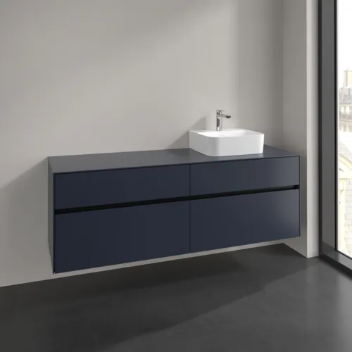 VILLEROY BOCH Toaletní skříňka Collaro, 4 výsuvy, 1600 x 548 x 500 mm, Marine Blue / Marine Blue #C10600VQ, obrázek 2