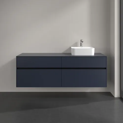 VILLEROY BOCH Toaletní skříňka Collaro, 4 výsuvy, 1600 x 548 x 500 mm, Marine Blue / Marine Blue #C10600VQ, obrázek 3