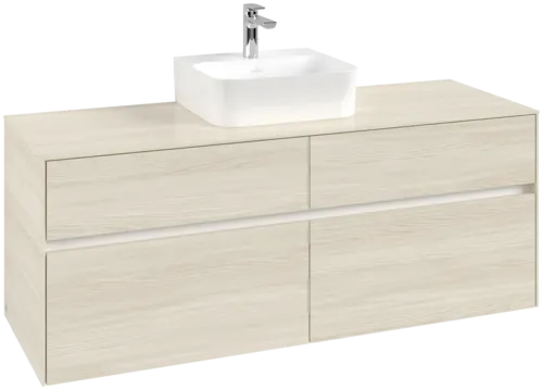 VILLEROY BOCH Toaletní skříňka Collaro, 4 výsuvy, 1400 x 548 x 500 mm, bílý dub / bílý dub #C10000AA