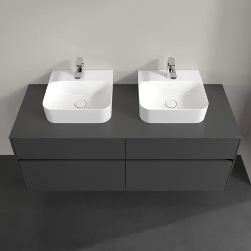 VILLEROY BOCH Collaro toaletní skříňka, s osvětlením, 4 výsuvy, 1400 x 548 x 500 mm, Grafit / Grafit #C103B0VR, obrázek 4