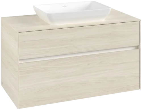VILLEROY BOCH Toaletní skříňka Collaro, 2 výsuvy, 1000 x 548 x 500 mm, bílý dub / bílý dub #C10900AA