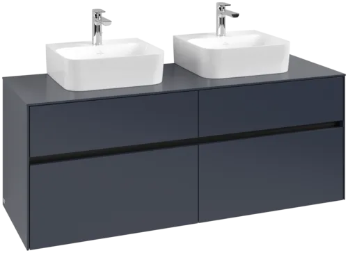 VILLEROY BOCH Toaletní skříňka Collaro, s osvětlením, 4 výsuvy, 1400 x 548 x 500 mm, Marine Blue / Marine Blue #C103B0VQ