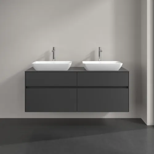 VILLEROY BOCH Toaletní skříňka Collaro, 4 výsuvy, 1400 x 548 x 500 mm, grafitová / grafitová #C11900VR, obrázek 3