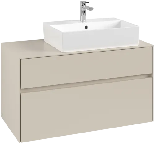 VILLEROY BOCH Toaletní skříňka Collaro, 2 výsuvy, 1000 x 548 x 500 mm, Cashmere Grey / Cashmere Grey #C12700VN