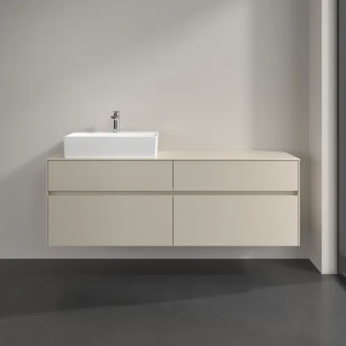 VILLEROY BOCH Toaletní skříňka Collaro, 4 výsuvy, 1600 x 548 x 500 mm, Cashmere Grey / Cashmere Grey #C13500VN, obrázek 3