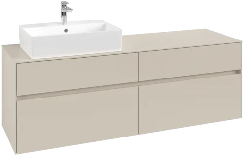 VILLEROY BOCH Toaletní skříňka Collaro, 4 výsuvy, 1600 x 548 x 500 mm, Cashmere Grey / Cashmere Grey #C13500VN