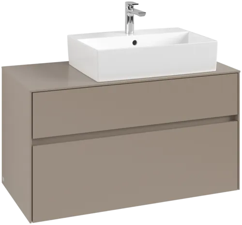 VILLEROY BOCH Toaletní skříňka Collaro, 2 výsuvy, 1000 x 548 x 500 mm, taupe / taupe #C12700VM