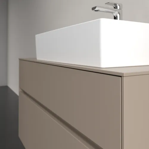 VILLEROY BOCH Toaletní skříňka Collaro, 2 výsuvy, 1000 x 548 x 500 mm, taupe / taupe #C12700VM, obrázek 5