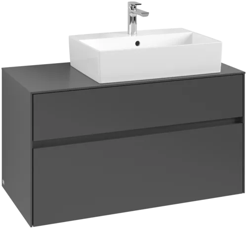 VILLEROY BOCH Collaro toaletní skříňka, 2 výsuvy, 1000 x 548 x 500 mm, grafit / grafit #C12700VR