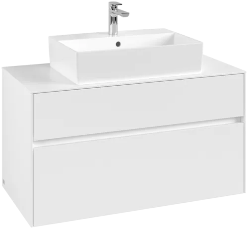VILLEROY BOCH Collaro toaletní skříňka, 2 výsuvy, 1000 x 548 x 500 mm, bílá matná / bílá matná #C12500MS