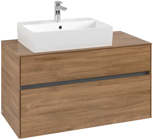 VILLEROY BOCH Toaletní skříňka Collaro, 2 výsuvy, 1000 x 548 x 500 mm, dub Kansas / dub Kansas #C12600RH