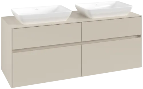 VILLEROY BOCH Toaletní skříňka Collaro, 4 výsuvy, 1400 x 548 x 500 mm, Cashmere Grey / Cashmere Grey #C11900VN