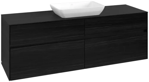VILLEROY BOCH Toaletní skříňka Collaro, s osvětlením, 4 výsuvy, 1600 x 548 x 500 mm, černý dub / černý dub #C120B0AB