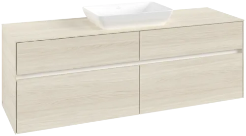VILLEROY BOCH Toaletní skříňka Collaro, s osvětlením, 4 výsuvy, 1600 x 548 x 500 mm, bílý dub / bílý dub #C120B0AA