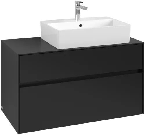 VILLEROY BOCH Collaro toaletní skříňka, 2 výsuvy, 1000 x 548 x 500 mm, Volcano Black / Volcano Black #C12700VL