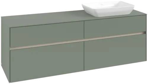 VILLEROY BOCH Toaletní skříňka Collaro, 4 výsuvy, 1600 x 548 x 500 mm, Soft Green / Soft Green #C12200AF