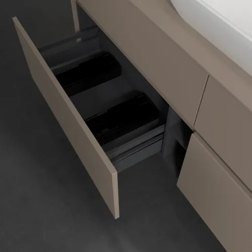 VILLEROY BOCH Toaletní skříňka Collaro, 4 výsuvy, 1600 x 548 x 500 mm, taupe / taupe #C12000VM, obrázek 6