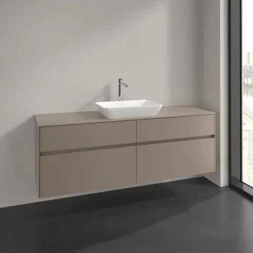 VILLEROY BOCH Toaletní skříňka Collaro, 4 výsuvy, 1600 x 548 x 500 mm, taupe / taupe #C12000VM, obrázek 2