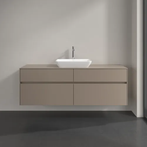 VILLEROY BOCH Toaletní skříňka Collaro, 4 výsuvy, 1600 x 548 x 500 mm, taupe / taupe #C12000VM, obrázek 3