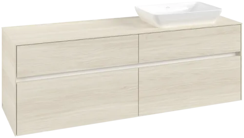 VILLEROY BOCH Toaletní skříňka Collaro, 4 výsuvy, 1600 x 548 x 500 mm, bílý dub / bílý dub #C12200AA