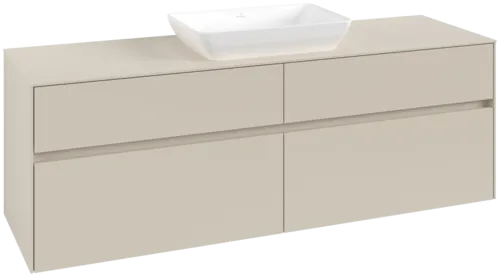 VILLEROY BOCH Toaletní skříňka Collaro, 4 výsuvy, 1600 x 548 x 500 mm, Cashmere Grey / Cashmere Grey #C12000VN