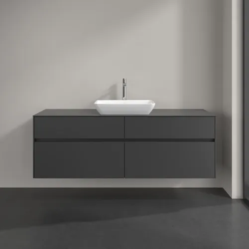 VILLEROY BOCH Toaletní skříňka Collaro, 4 výsuvy, 1600 x 548 x 500 mm, grafitová / grafitová #C12000VR, obrázek 3