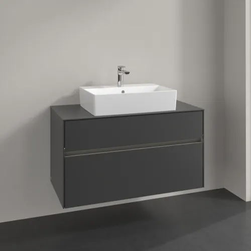 VILLEROY BOCH Collaro toaletní skříňka, s osvětlením, 2 výsuvy, 1000 x 548 x 500 mm, Grafit / Grafit #C125B0VR, obrázek 2