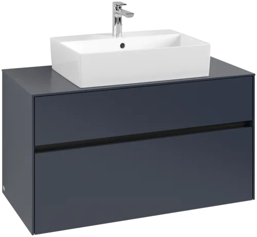 VILLEROY BOCH Collaro toaletní skříňka, s osvětlením, 2 výsuvy, 1000 x 548 x 500 mm, Marine Blue / Marine Blue #C125B0VQ