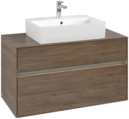 VILLEROY BOCH Toaletní skříňka Collaro, s osvětlením, 2 výsuvy, 1000 x 548 x 500 mm, Arizona Oak / Arizona Oak #C125B0VH