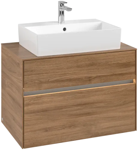 VILLEROY BOCH Toaletní skříňka Collaro, s osvětlením, 2 výsuvy, 800 x 548 x 500 mm / Dub Kansas #C124B0RH