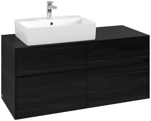 VILLEROY BOCH Toaletní skříňka Collaro, 4 výsuvy, 1200 x 548 x 500 mm, černý dub / černý dub #C12900AB