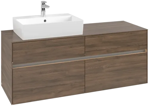 VILLEROY BOCH Toaletní skříňka Collaro, s osvětlením, 4 výsuvy, 1400 x 548 x 500 mm, Arizona Oak / Arizona Oak #C132B0VH