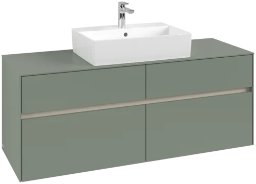 VILLEROY BOCH Toaletní skříňka Collaro, 4 výsuvy, 1400 x 548 x 500 mm, Soft Green / Soft Green #C13100AF