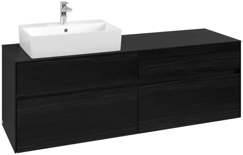 VILLEROY BOCH Toaletní skříňka Collaro, s osvětlením, 4 výsuvy, 1600 x 548 x 500 mm, černý dub / černý dub #C135B0AB
