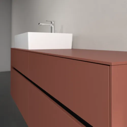 VILLEROY BOCH Toaletní skříňka Collaro, s osvětlením, 4 výsuvy, 1600 x 548 x 500 mm, Vínově červená / Vínově červená #C135B0AH, obrázek 6