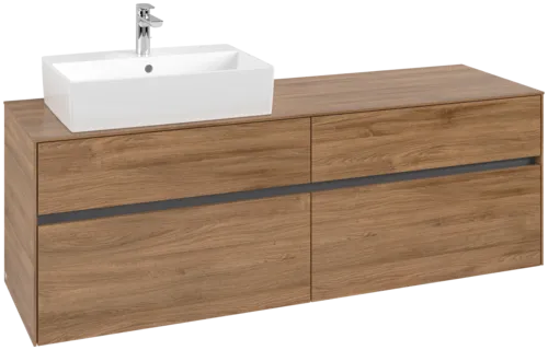 VILLEROY BOCH Toaletní skříňka Collaro, 4 výsuvy, 1600 x 548 x 500 mm, dub Kansas / dub Kansas #C13500RH