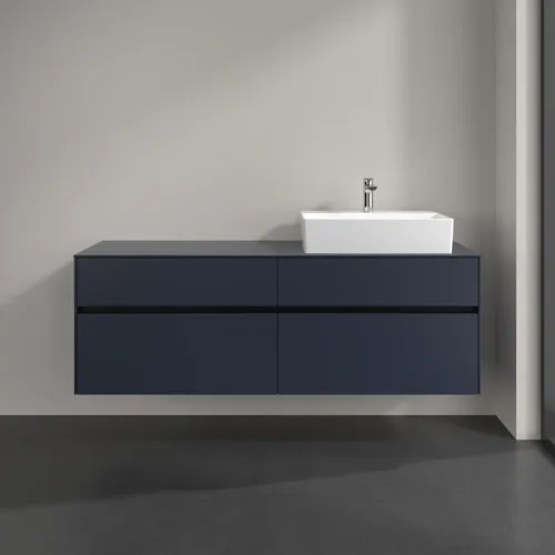 VILLEROY BOCH Toaletní skříňka Collaro, 4 výsuvy, 1600 x 548 x 500 mm, Marine Blue / Marine Blue #C13600VQ, obrázek 3