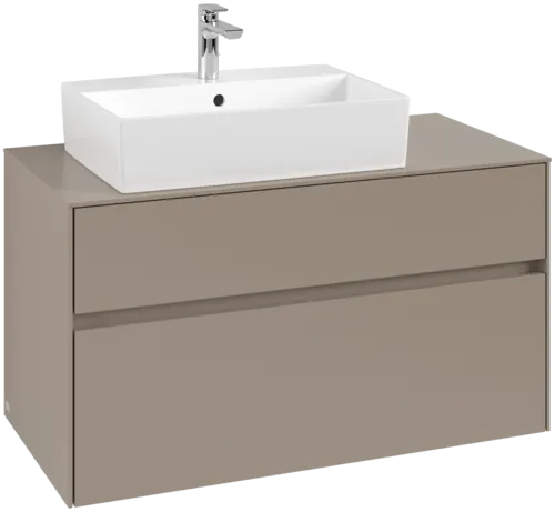 VILLEROY BOCH Toaletní skříňka Collaro, 2 výsuvy, 1000 x 548 x 500 mm, taupe / taupe #C12600VM