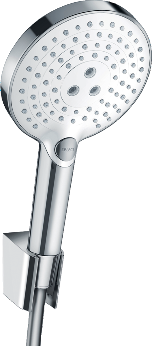 HANSGROHE Raindance Select S Sada se sprchovým držákem 120 3jet se sprchovou hadicí 160 cm #26721400 - bílá/chrom