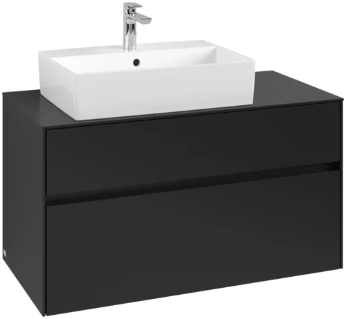 VILLEROY BOCH Collaro toaletní skříňka, 2 výsuvy, 1000 x 548 x 500 mm, Volcano Black / Volcano Black #C12600VL