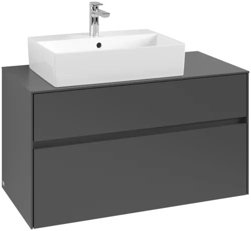 VILLEROY BOCH Collaro toaletní skříňka, 2 výsuvy, 1000 x 548 x 500 mm, grafit / grafit #C12600VR