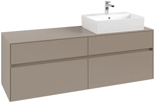 VILLEROY BOCH Toaletní skříňka Collaro, 4 výsuvy, 1600 x 548 x 500 mm, taupe / taupe #C13600VM