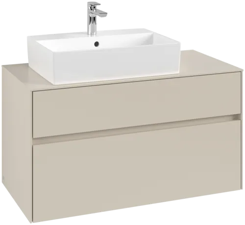 VILLEROY BOCH Toaletní skříňka Collaro, 2 výsuvy, 1000 x 548 x 500 mm, Cashmere Grey / Cashmere Grey #C12600VN