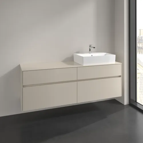 VILLEROY BOCH Toaletní skříňka Collaro, 4 výsuvy, 1600 x 548 x 500 mm, Cashmere Grey / Cashmere Grey #C13600VN, obrázek 2