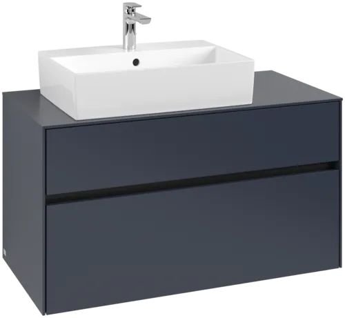 VILLEROY BOCH Toaletní skříňka Collaro, 2 výsuvy, 1000 x 548 x 500 mm, Marine Blue / Marine Blue #C12600VQ