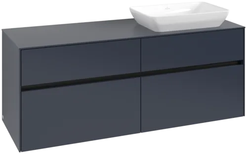 VILLEROY BOCH Toaletní skříňka Collaro, 4 zásuvky, 1400 x 548 x 500 mm, Marine Blue / Marine Blue #C11800VQ