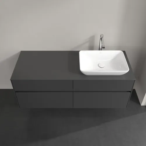 VILLEROY BOCH Toaletní skříňka Collaro, 4 výsuvy, 1400 x 548 x 500 mm, grafitová / grafitová #C11800VR, obrázek 4