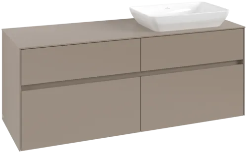 VILLEROY BOCH Toaletní skříňka Collaro, 4 výsuvy, 1400 x 548 x 500 mm, taupe / taupe #C11800VM