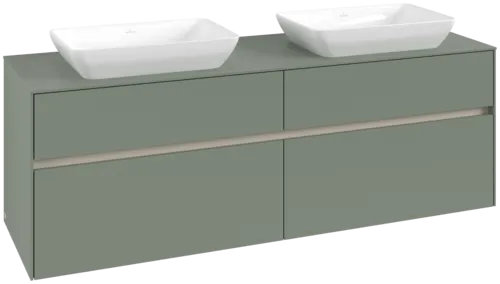 VILLEROY BOCH Toaletní skříňka Collaro, 4 výsuvy, 1600 x 548 x 500 mm, Soft Green / Soft Green #C12300AF