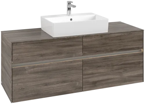 VILLEROY BOCH Toaletní skříňka Collaro, s osvětlením, 4 výsuvy, 1400 x 548 x 500 mm, Kamenný dub / Kamenný dub #C131B0RK